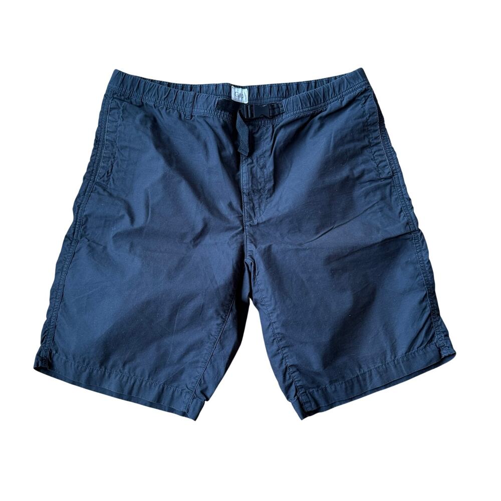 GAP Men's Faded Belted Utility Shorts Sz L Black Casual Outdoors Hiking Trail